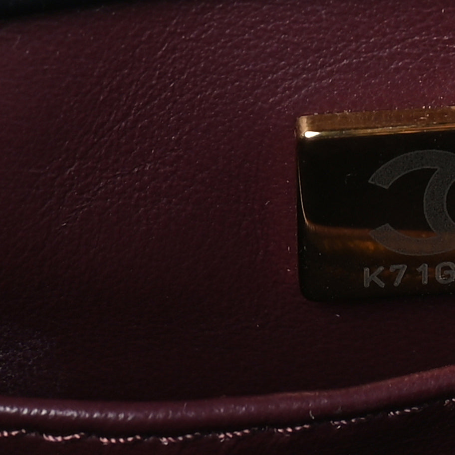 Chanel Calfskin Quilted Small Logo Coco Handle Flap Black Image 6