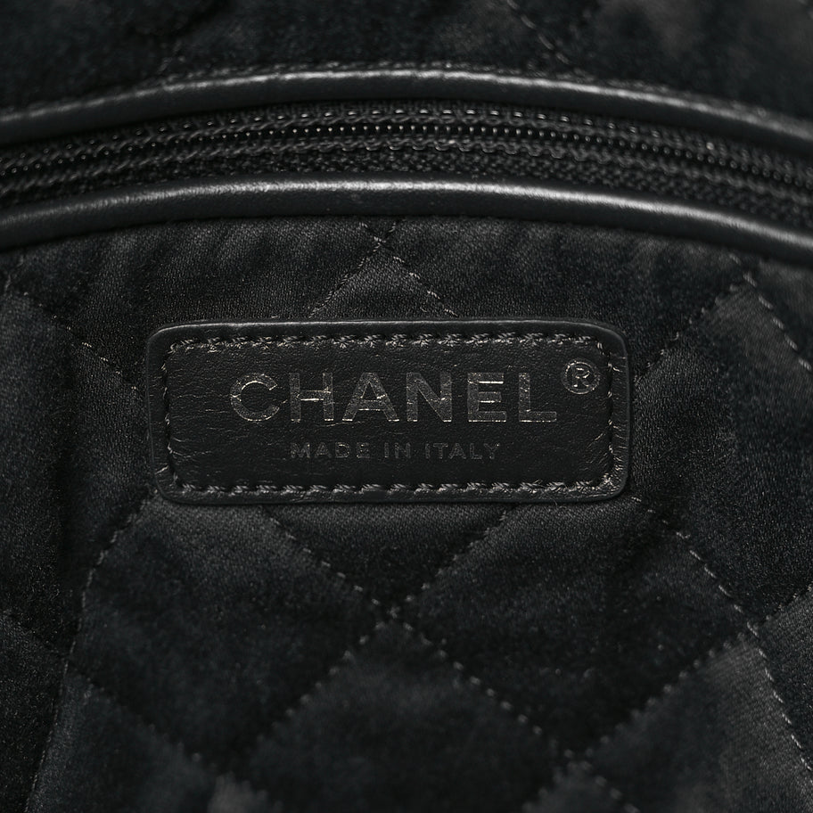 Chanel Chanel 22 handbag Shiny Calfskin & silver Tone Metal  Black Image 6