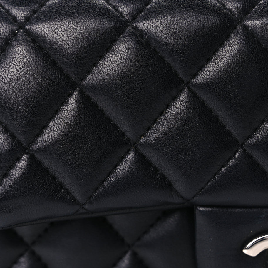 Chanel Lambskin Quilted Mini Rectangular Flap Black Image 7