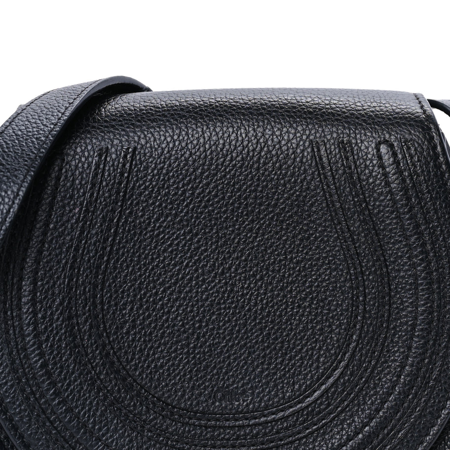 Chloe Calfskin Mini Marcie Round Crossbody Bag  Black Image 6