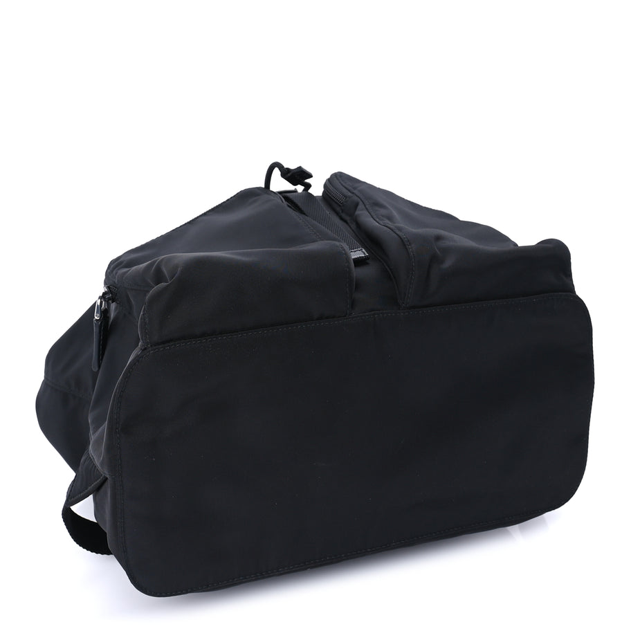 Prada Tessuto Nylon Saffiano Vela Medium Backpack Black Image 6