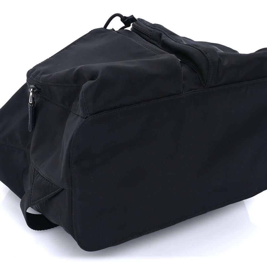 Prada Tessuto Nylon Saffiano Vela Medium Backpack Black Image 7