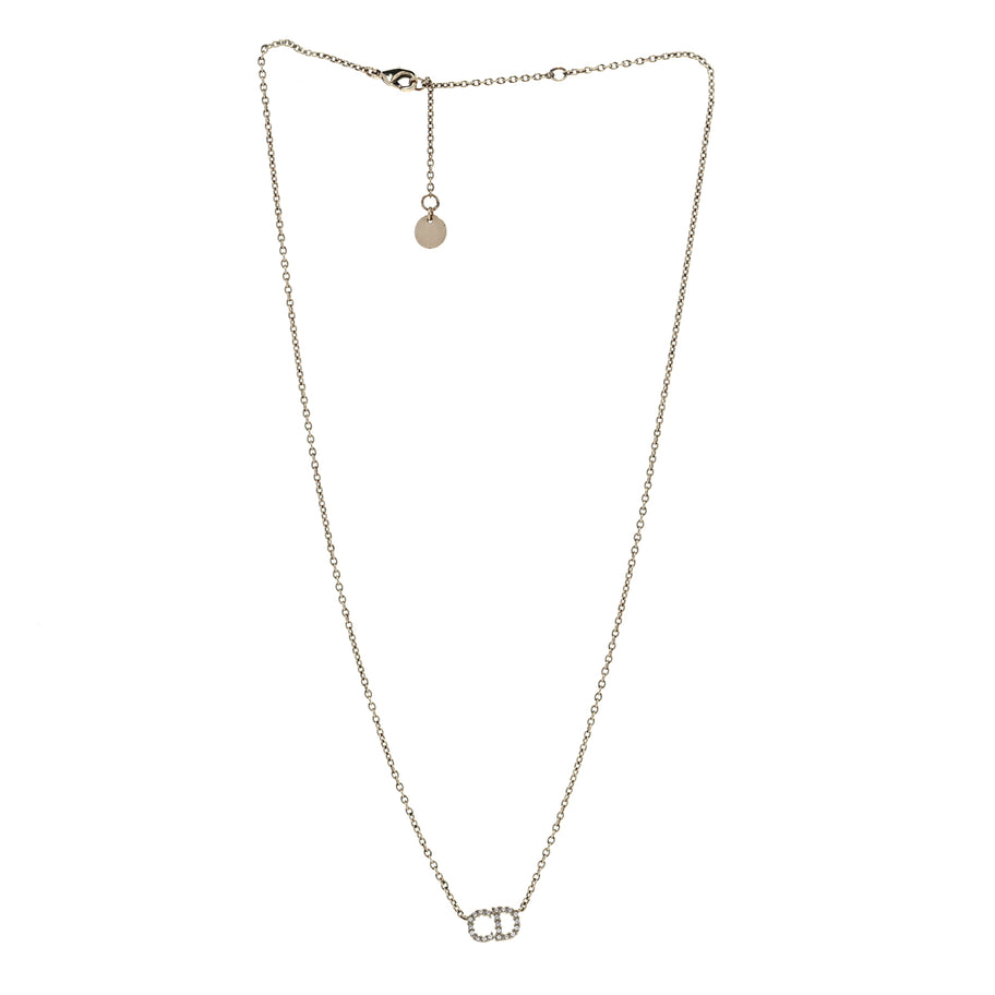 Christian Dior Metal Crystal Clair D Lune Necklace Gold Image 3