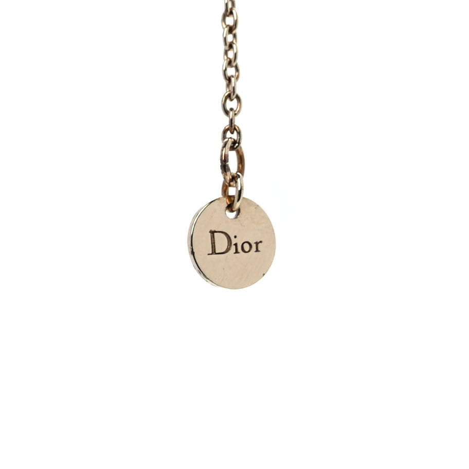 Christian Dior Metal Crystal Clair D Lune Necklace Gold Image 5