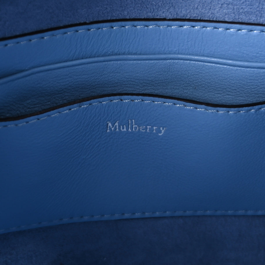 Mulberry Crocodile Embossed Micro Zipped Bayswater  Light Blue Image 5