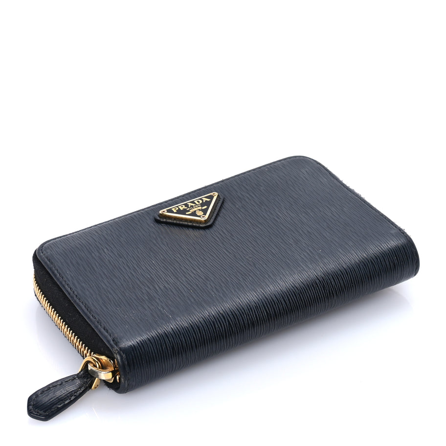 Prada Move Triangle Compact Zip Wallet Black Image 5