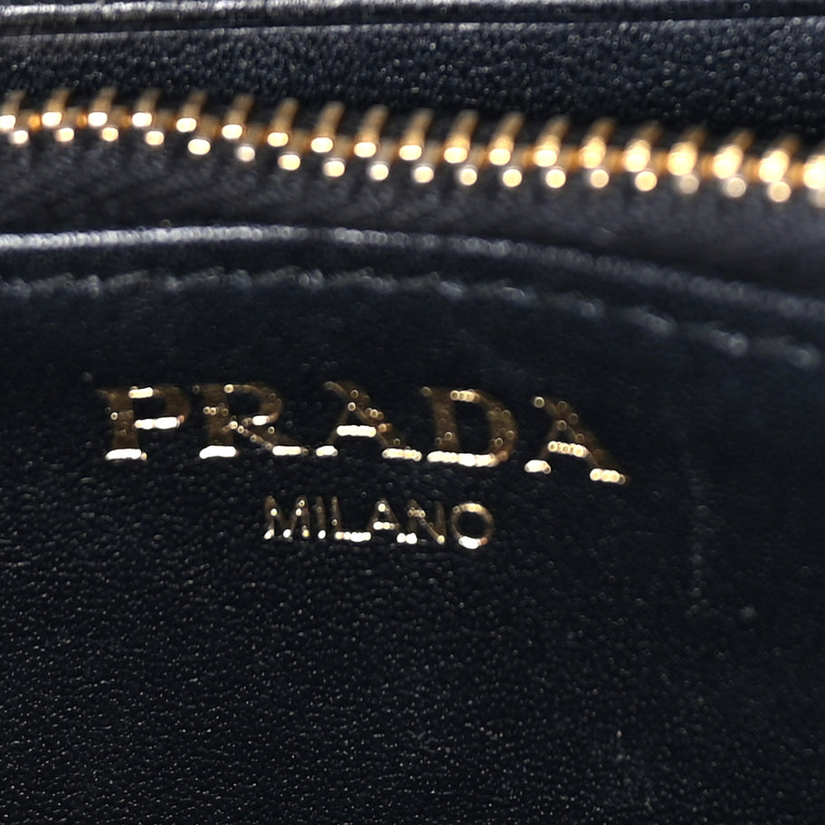 Prada Move Triangle Compact Zip Wallet Black Image 7