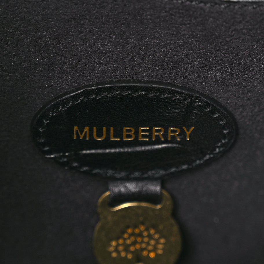 Mulberry Calfskin Crocodile Embossed Bayswater Black Image 5