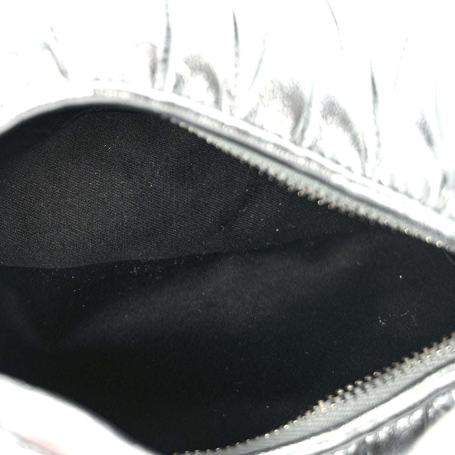 Miu Miu Nappa Matelasse Mini Wander Hobo Cromo Image 4