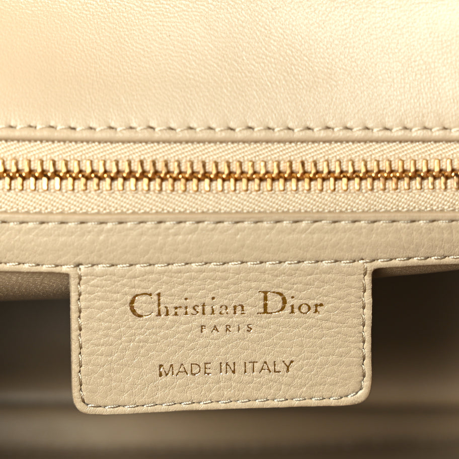 Christian Dior Supple Calfskin Cannage Medium Caro Bag Beige Image 9