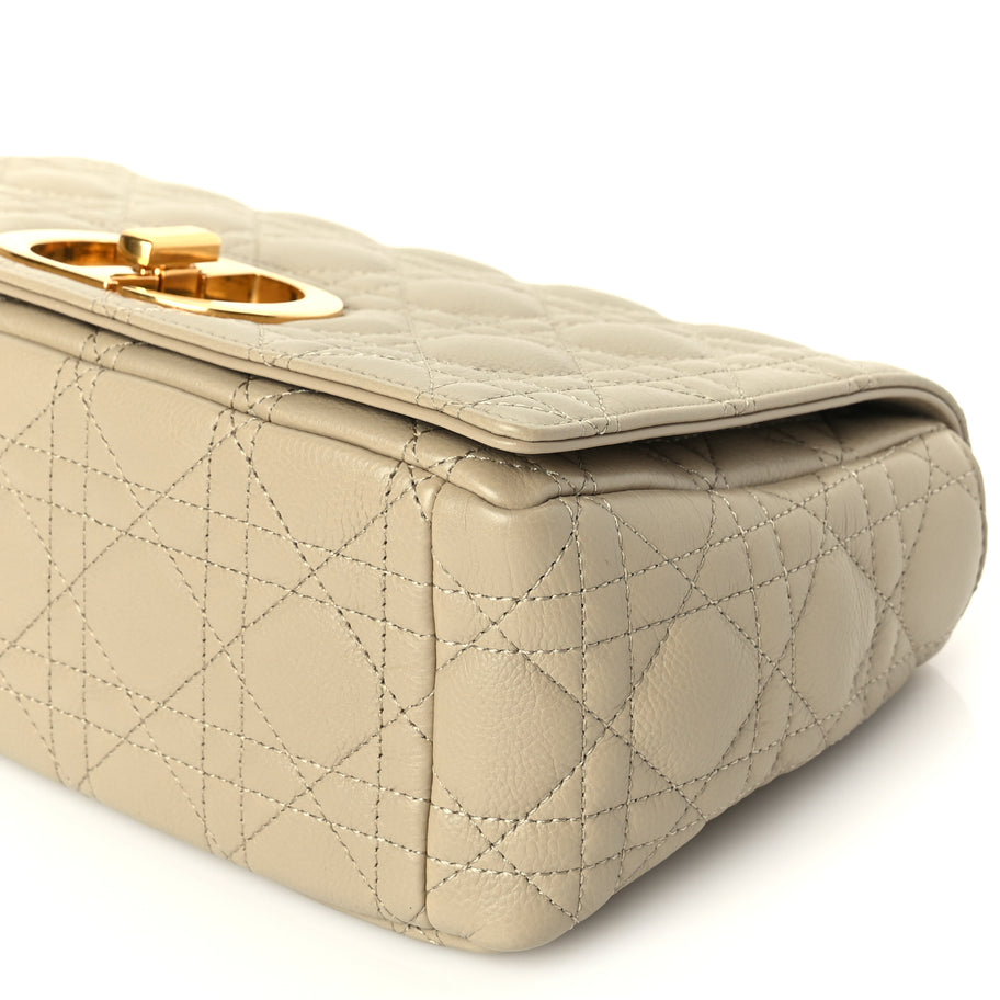 Christian Dior Supple Calfskin Cannage Medium Caro Bag Beige Image 15