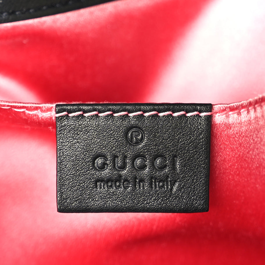 Gucci Velvet Matelasse Mini GG Marmont Shoulder Bag  Black Image 5