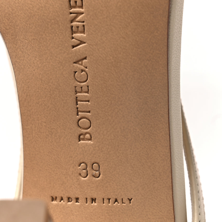Bottega Veneta Lambskin Stretch Chain Strap 90mm Sandals 39 Sea Salt Image 7