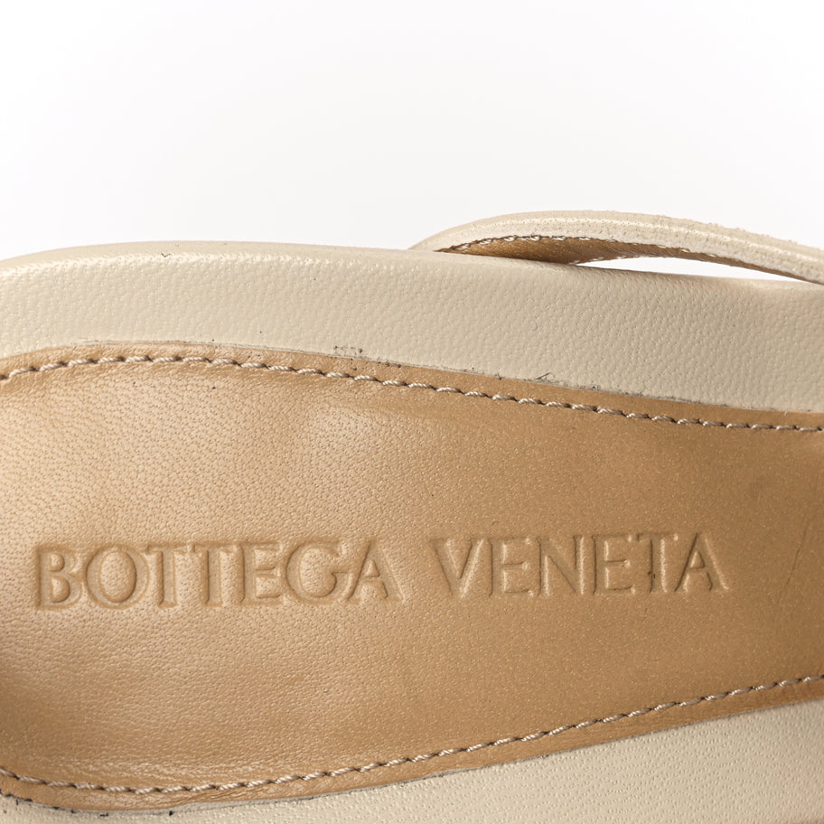 Bottega Veneta Lambskin Stretch Chain Strap 90mm Sandals 39 Sea Salt Image 8