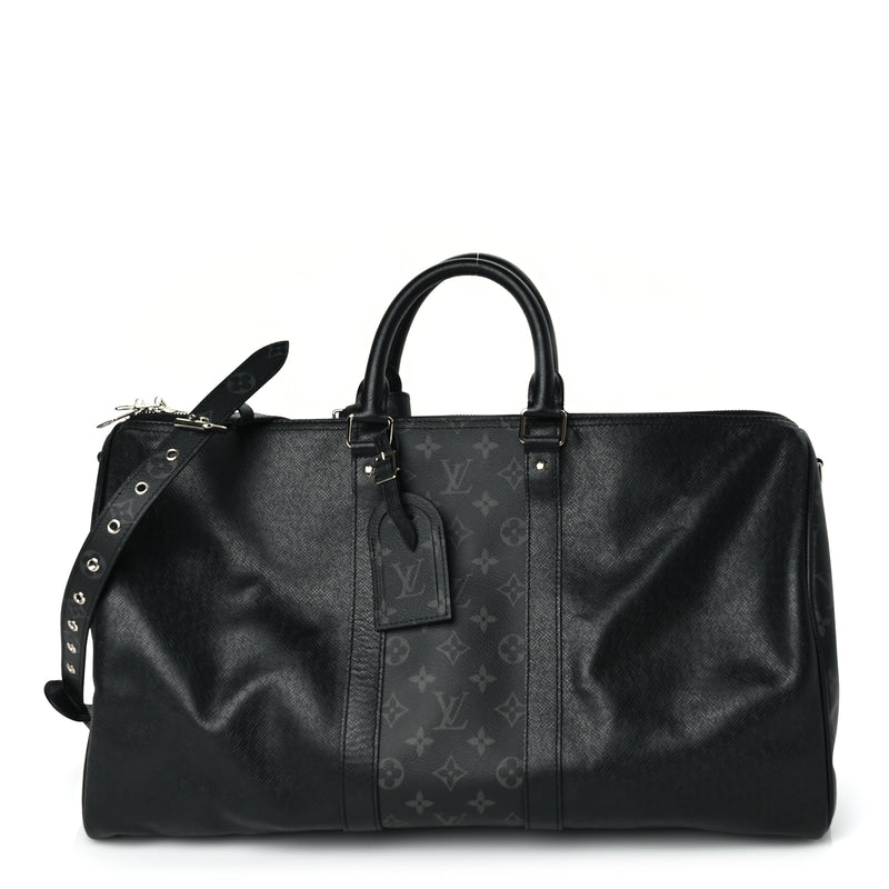  Louis Vuitton Taiga Monogram Eclipse Keepall Bandouliere 50