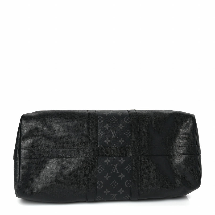 Louis Vuitton Taiga Monogram Eclipse Keepall Bandouliere 50 Image 3