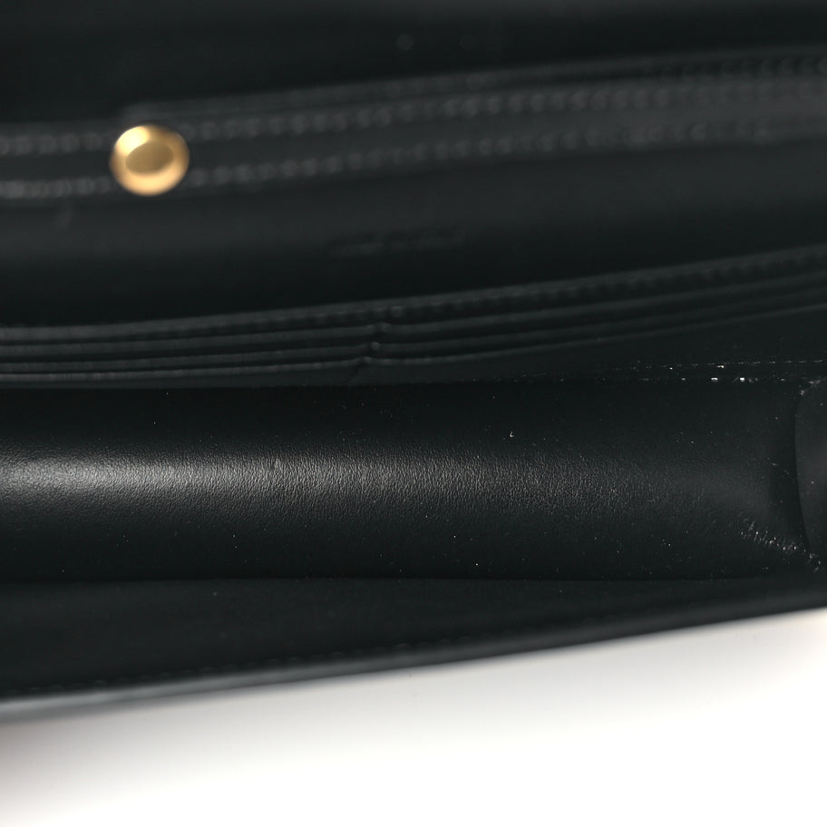 Celine Shiny Calfskin Triomphe Margo Wallet on Chain Black Image 4