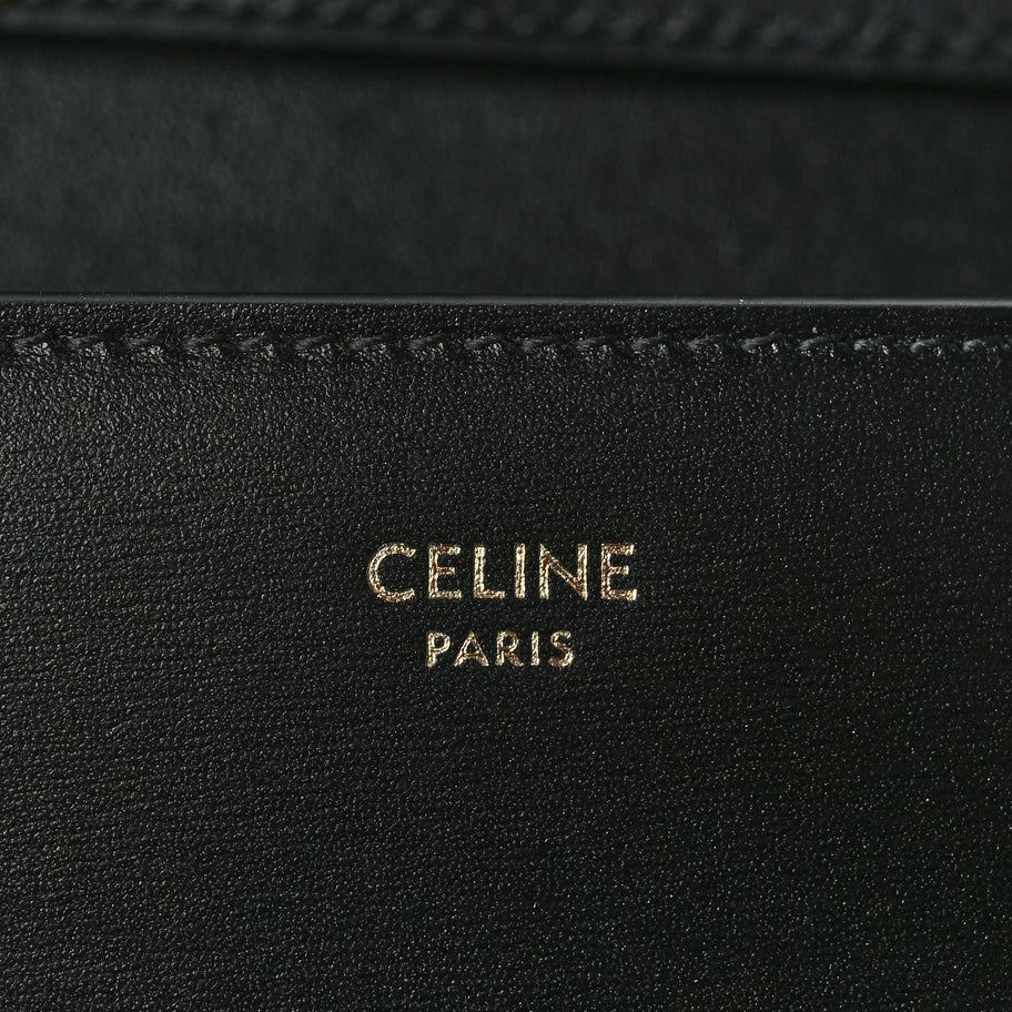Celine Shiny Calfskin Triomphe Margo Wallet on Chain Black Image 5