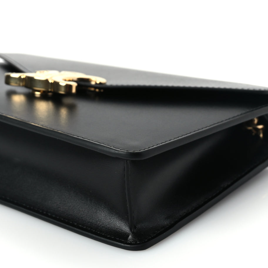 Celine Shiny Calfskin Triomphe Margo Wallet on Chain Black Image 8