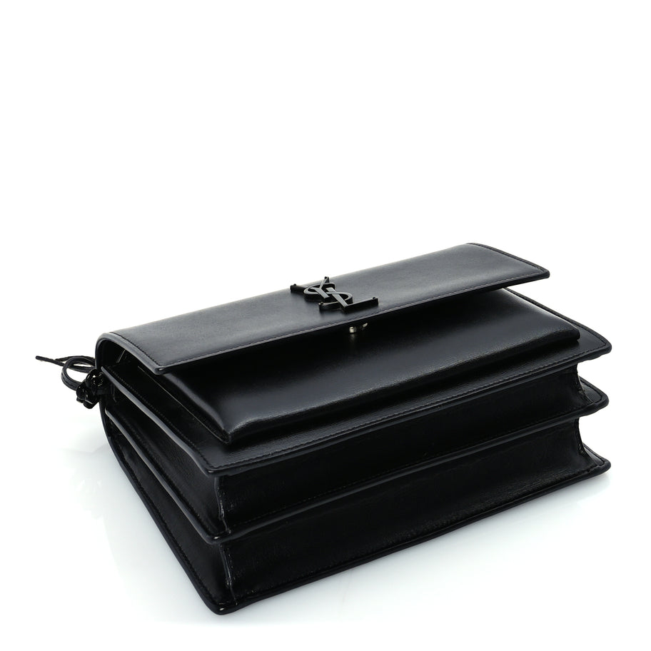 Saint Laurent Calfskin Medium Monogram Monochrome Sunset Black Image 3