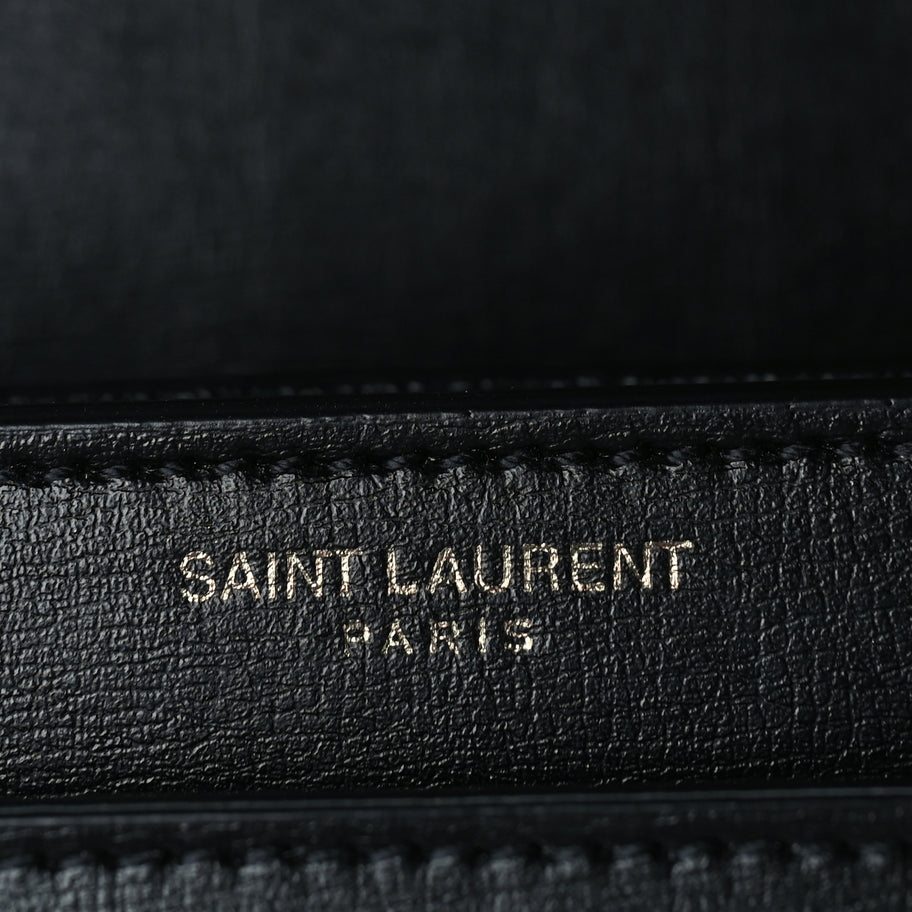 Saint Laurent Calfskin Medium Monogram Monochrome Sunset Black Image 5