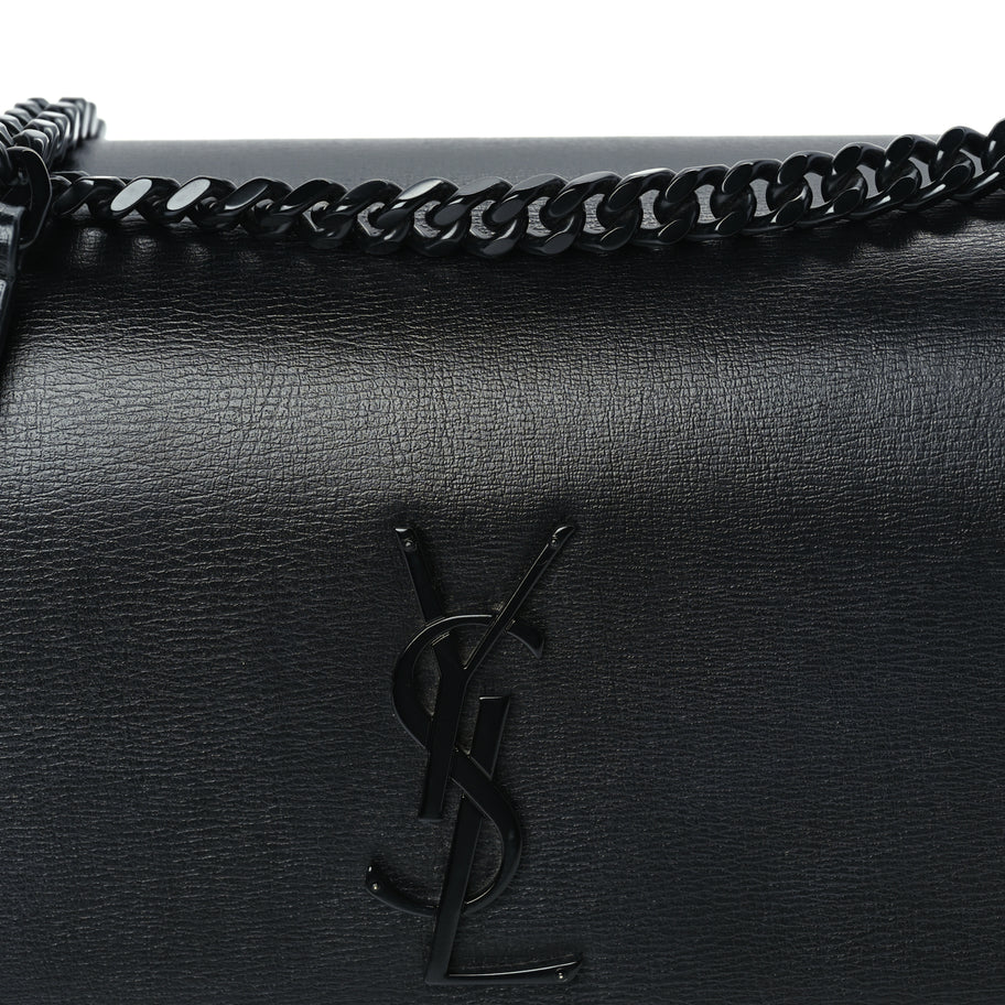 Saint Laurent Calfskin Medium Monogram Monochrome Sunset Black Image 6