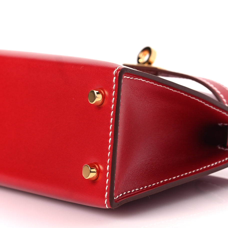 Hermes  Box Mini Kelly Sellier 20 Rouge Piment Image 6