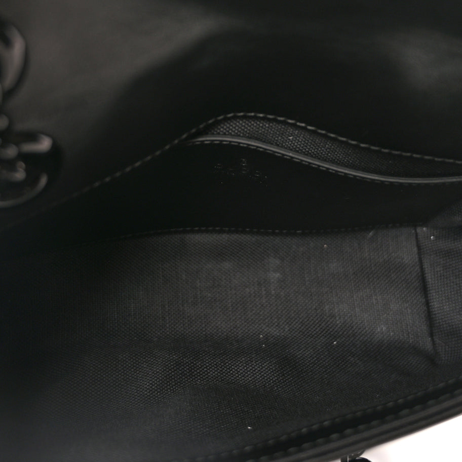 Gucci Calfskin Matelasse Monochrome Mini GG Marmont Shoulder Bag Black Image 4
