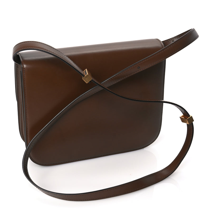  Celine Box Calfskin Medium Classic Box Flap Bag Camel