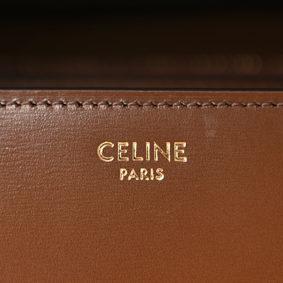 Celine Box Calfskin Medium Classic Box Flap Bag Camel Image 5
