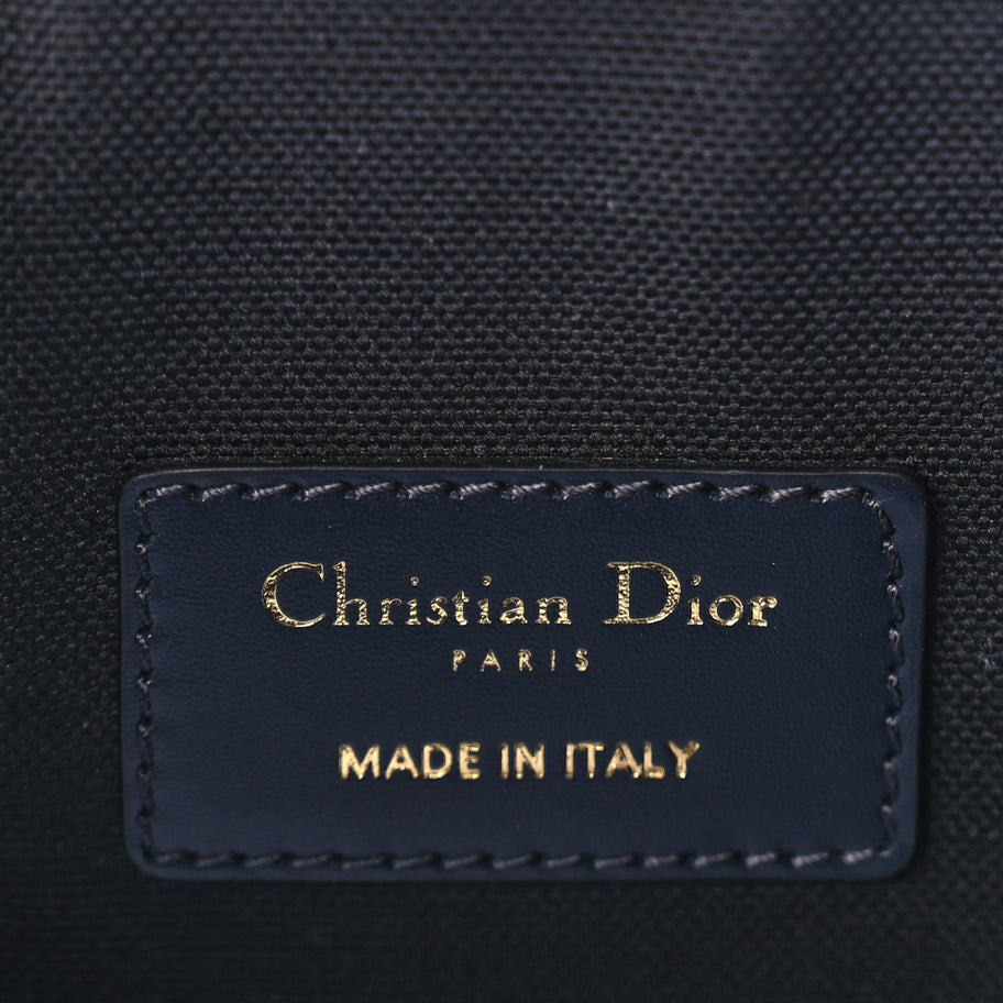 Christian Dior Oblique Calfskin Medium C'est Dior Bucket Bag Blue Image 5