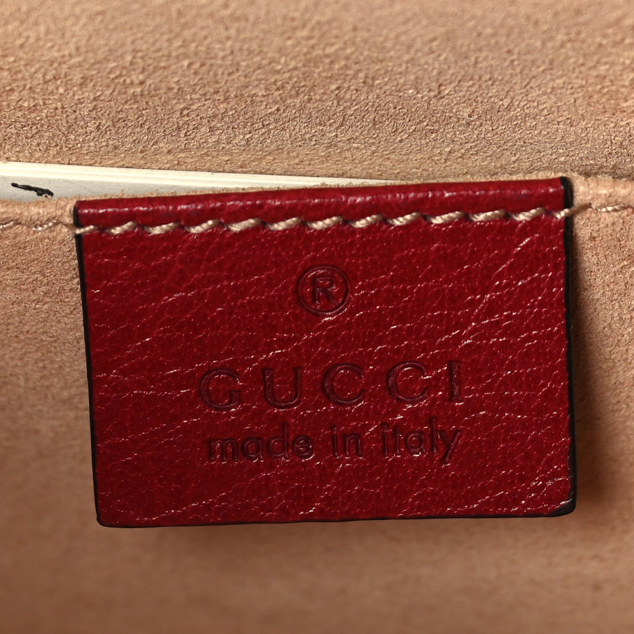 Gucci Suede Calfskin Web Small Ophidia Chain Shoulder Bag New Blue Romantic Cherry Image 5