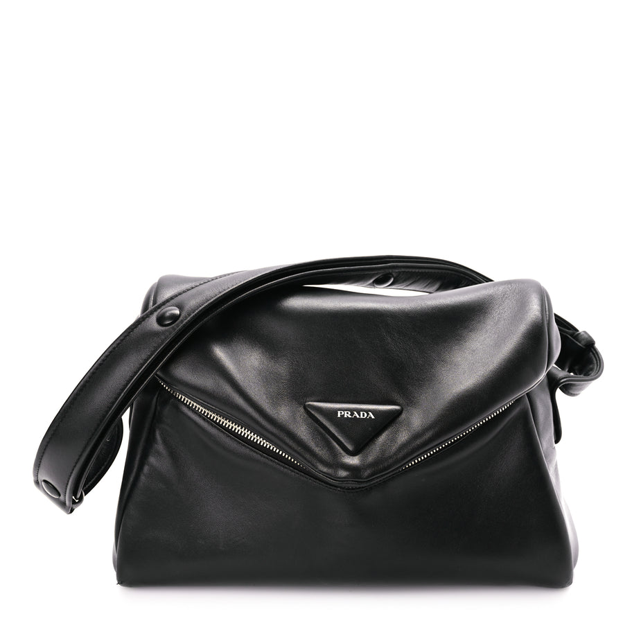 Prada Nappa Padded Signaux Bag Black Image 1