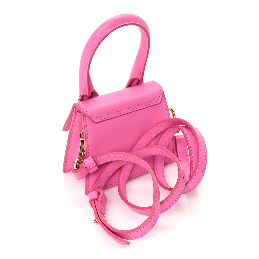 Jacquemus Smooth Calfskin Mini Le Chiquito Neon Pink Image 2