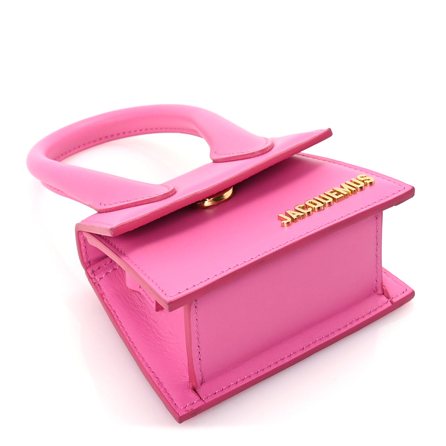 Jacquemus Smooth Calfskin Mini Le Chiquito Neon Pink Image 3