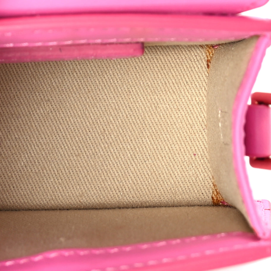 Jacquemus Smooth Calfskin Mini Le Chiquito Neon Pink Image 4