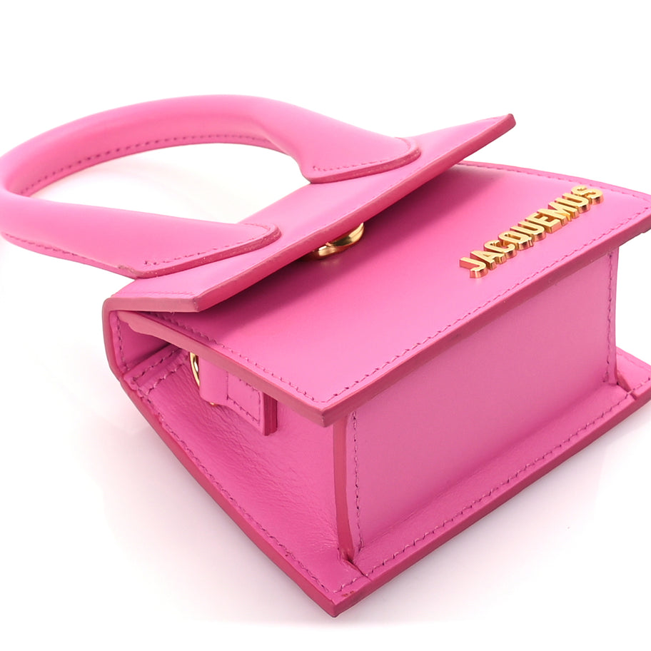 Jacquemus Smooth Calfskin Mini Le Chiquito Neon Pink Image 7