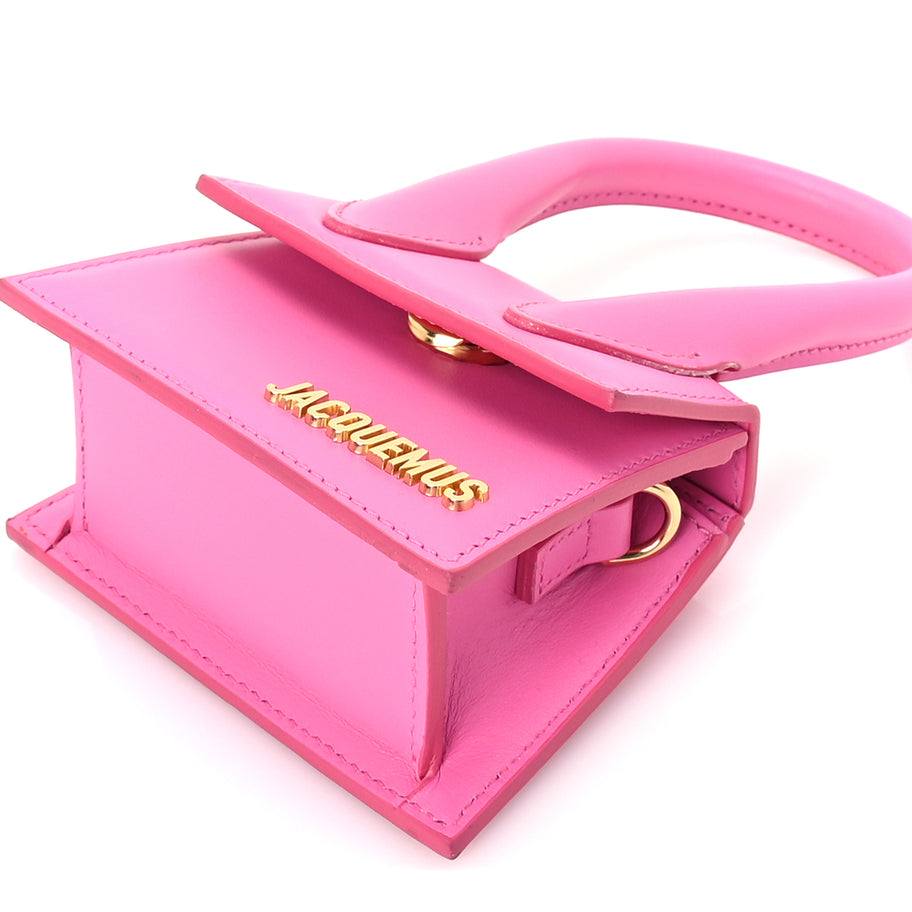 Jacquemus Smooth Calfskin Mini Le Chiquito Neon Pink Image 8