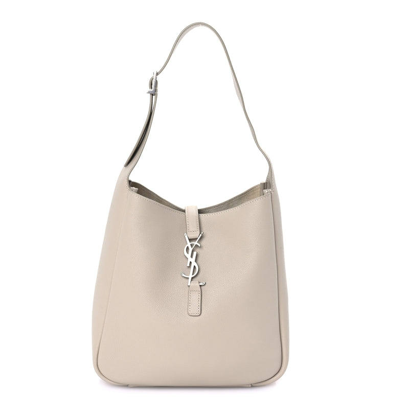  Saint Laurent Smooth Calfskin Small Le 5 A 7 Soft Hobo Sea Salt