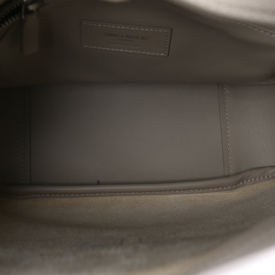 Saint Laurent Smooth Calfskin Small Le 5 A 7 Soft Hobo Sea Salt Image 4
