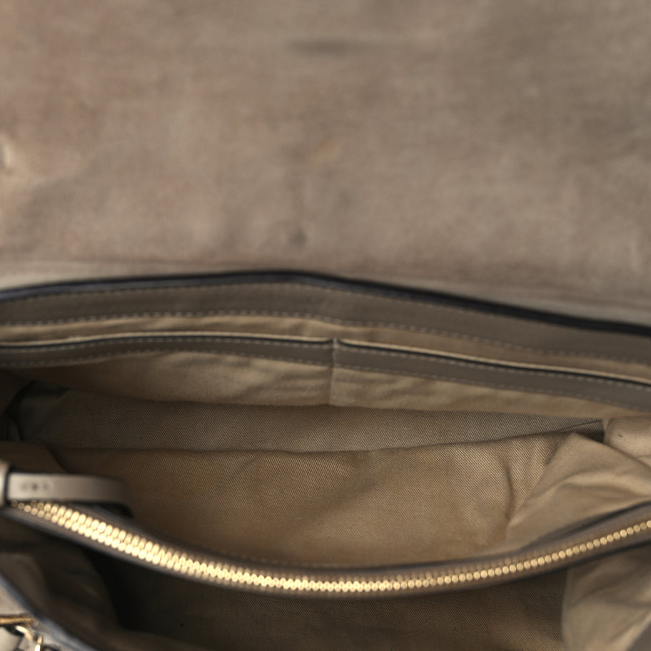 Chloe Calfskin Medium Faye Day Shoulder Bag Motty Grey Image 4