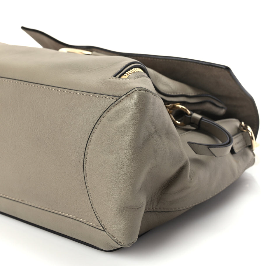 Chloe Calfskin Medium Faye Day Shoulder Bag Motty Grey Image 8