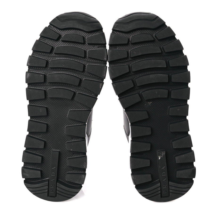 Prada Re-Nylon Spazzolato Triangle Logo Womens Prax 01 45mm Sneakers 36.5  Black Image 6