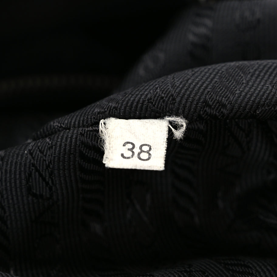 Prada Cervo Hobo Shoulder Bag Black Image 6