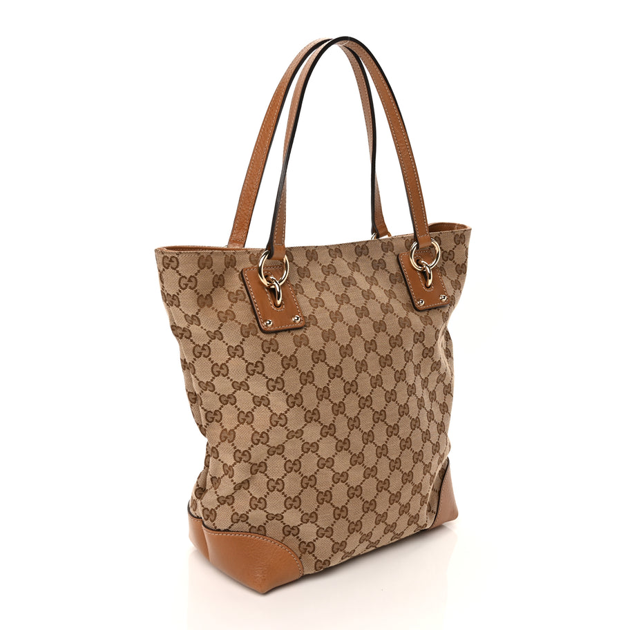 Gucci GG Monogram Medium Charm Tote Light Brown Image 2
