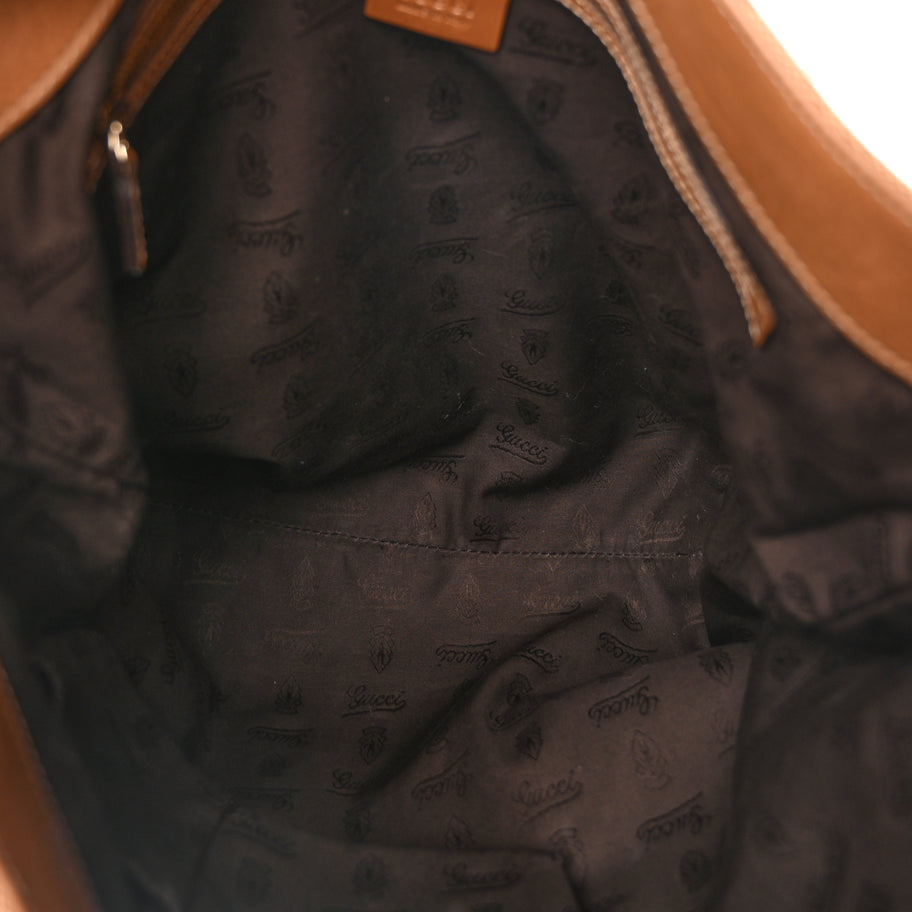 Gucci GG Monogram Medium Charm Tote Light Brown Image 4