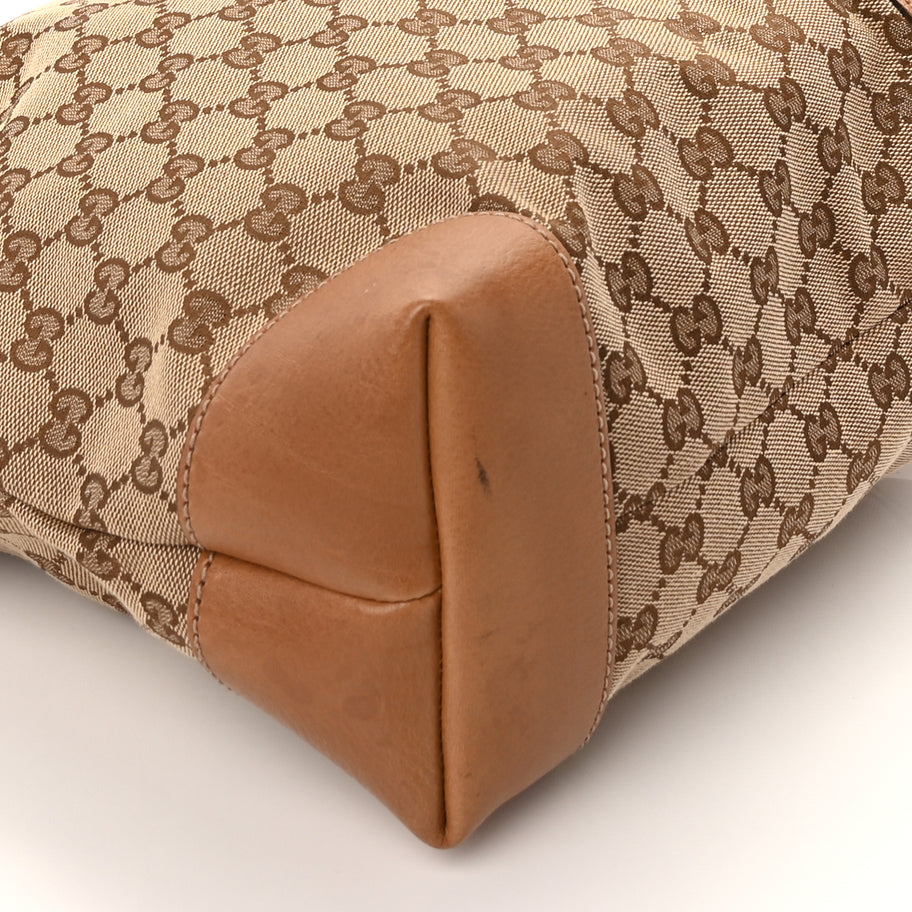 Gucci GG Monogram Medium Charm Tote Light Brown Image 8