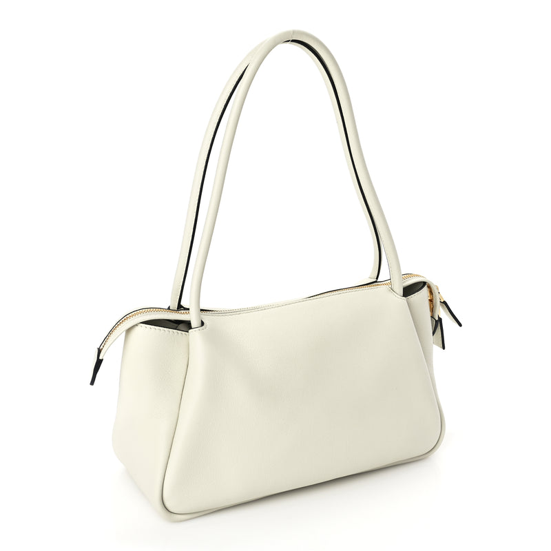  Prada Soft Calfskin Medium Darling Shoulder Bag White