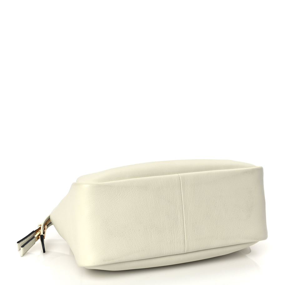 Prada Soft Calfskin Medium Darling Shoulder Bag White Image 3