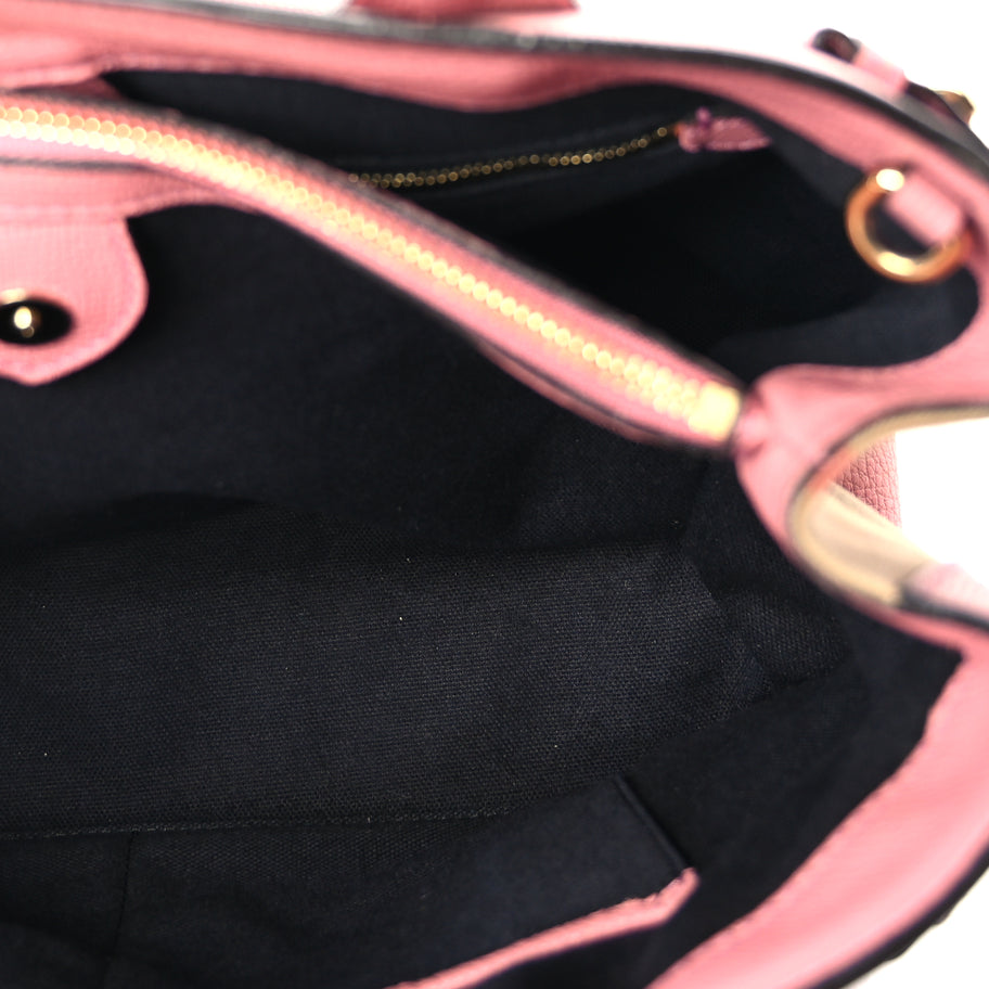 Burberry Grainy Calfskin House Check Medium Banner Tote  Mauve Pink Image 4